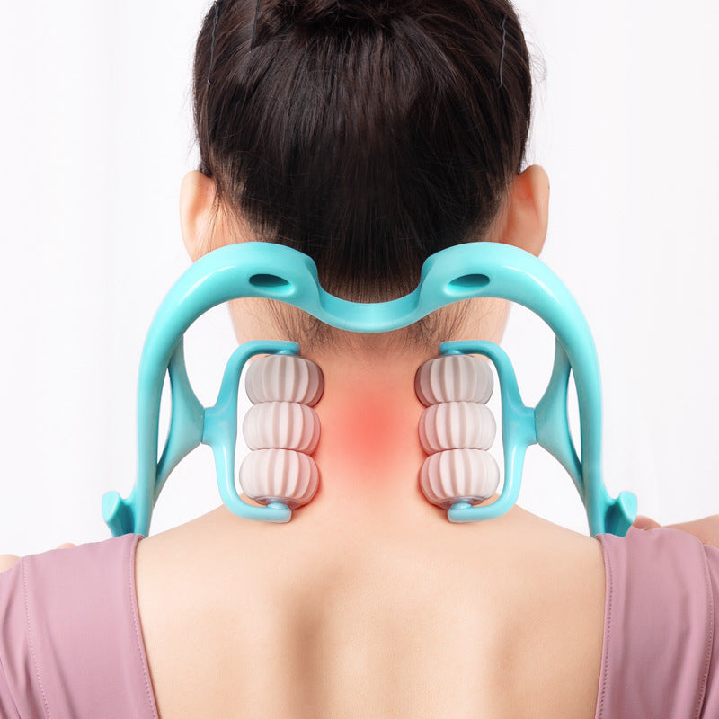 Six-wheel Neck Massager Relieve Roller Massage Tool