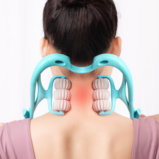 Six-wheel Neck Massager Relieve Roller Massage Tool